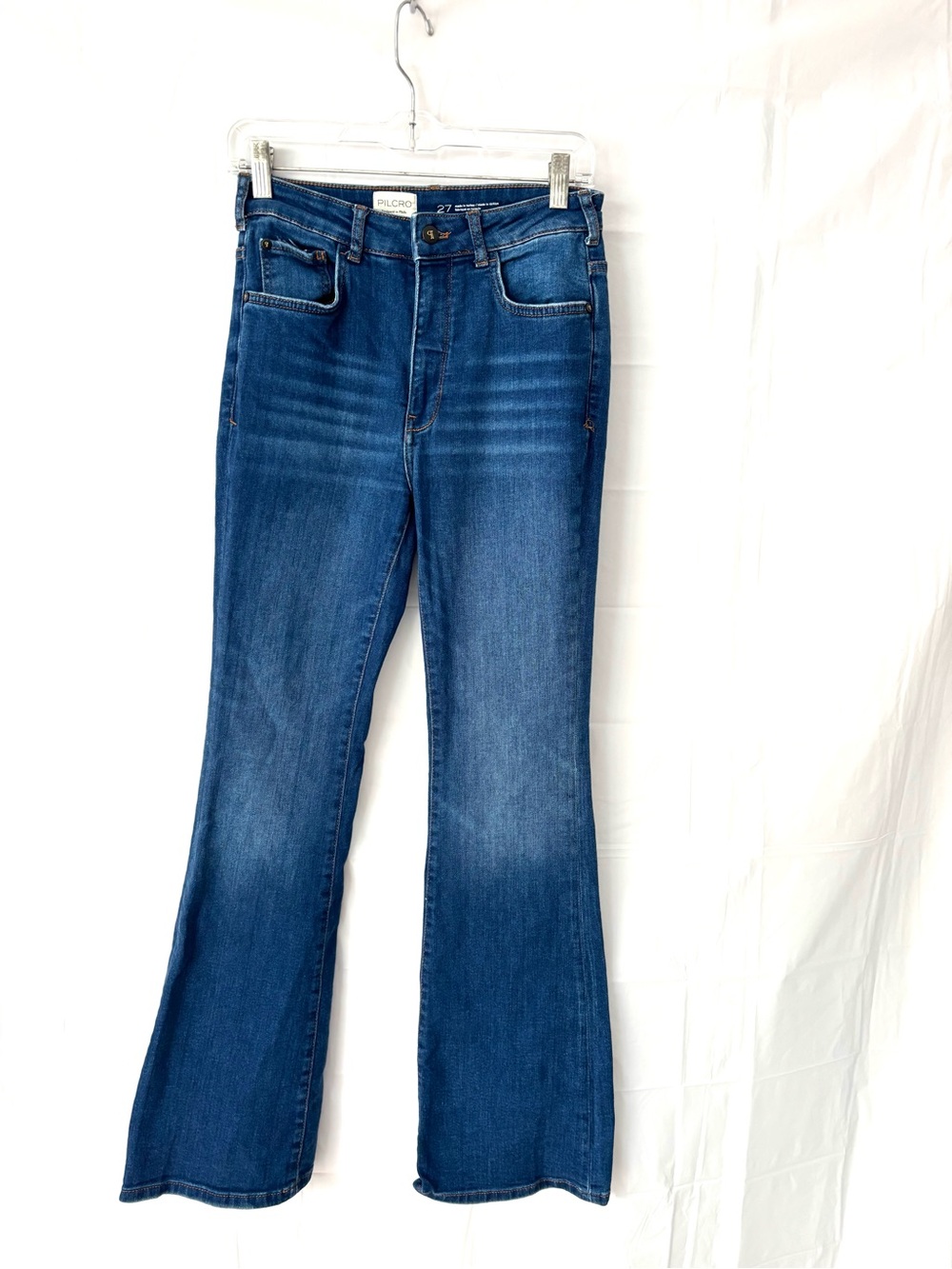 NWOT Pilcro Blue Wash High-Rise Flate Bootcut Jeans SZ 27 inch